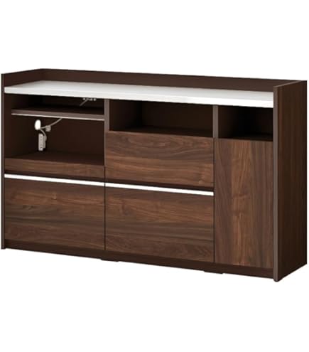 Amazon｜大川家具 GART カウンター COLK (コルク) 120cm幅｜食器棚